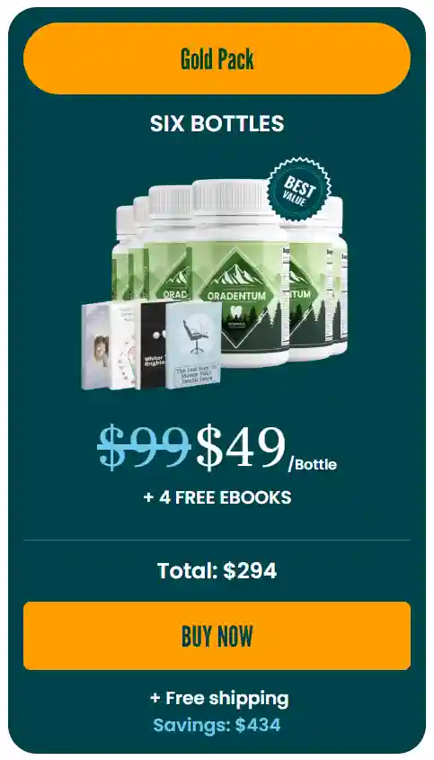 oradentum price 6 bottle for $49